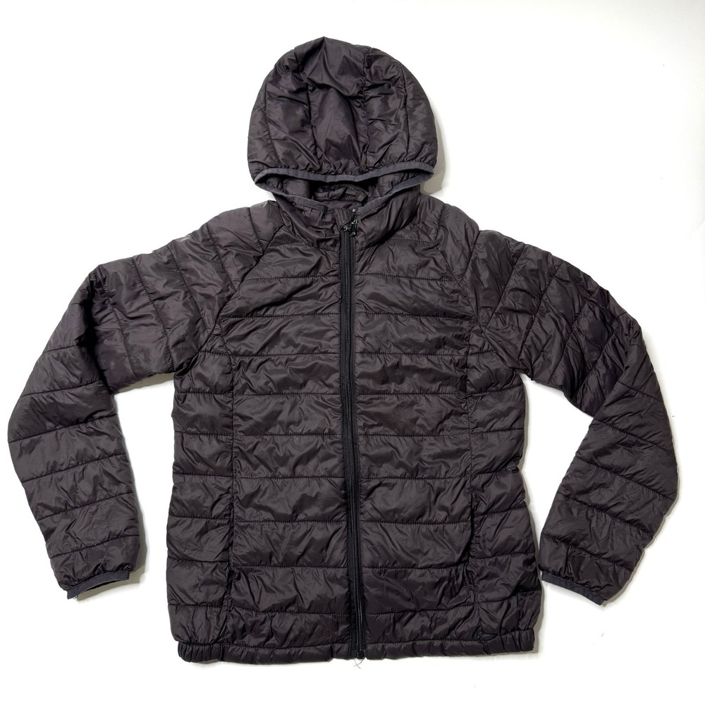 Sybilla Outerwear Womens Jacket Small Black Puffer Pockets Coat Hood Lightweight - Picture 1 of 11